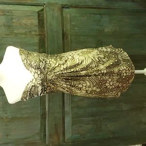 Sky Black and Cream Floral Mini Dress